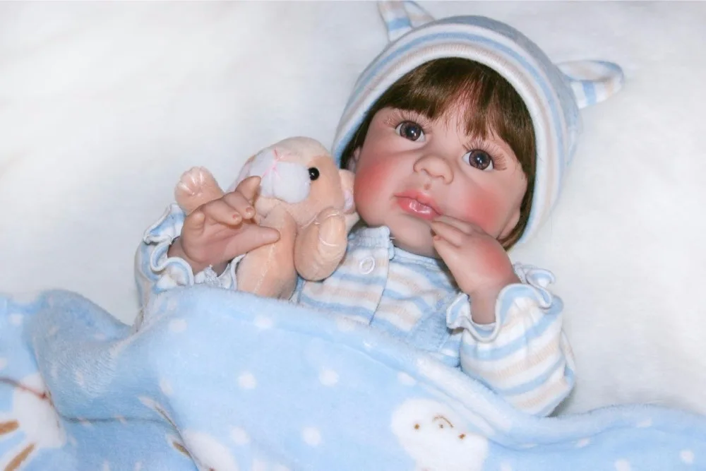 40 см всего тела Силиконовые винил возрождается Реалистичная кукла-младенец 16 дюймов Кукла-младенец Водонепроницаемый игрушки ванны