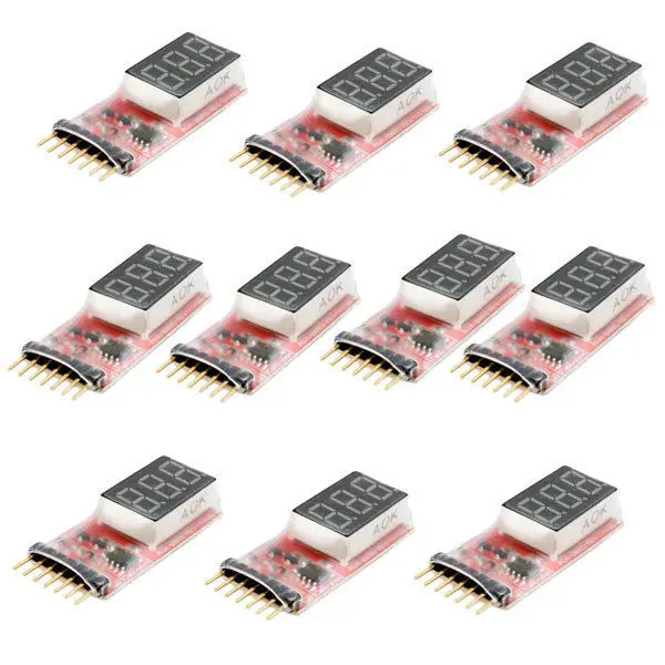 

10x RC model 2S-6S Detect Lipo Battery Voltage Indicator Checker Tester Meter