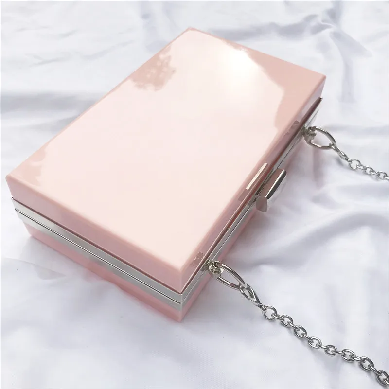Transparent Women Clutch Bags Acrylic Clutches Purses Girls Evening Bags Wedding Clutches Chain Ladies Shoulder Bag Bolsa Female