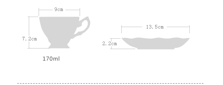 1 шт. керамика послеобеденный черный кофе чайная чашка костяной фарфор в европейском стиле кофейные чашки и блюдца Ложки Посуда для напитков набор с подарочной коробкой