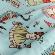 vintage 50s Frida Kahlo rockabilly women summer dress 2016 plus size clothing Audrey hepburn Floral robe Retr