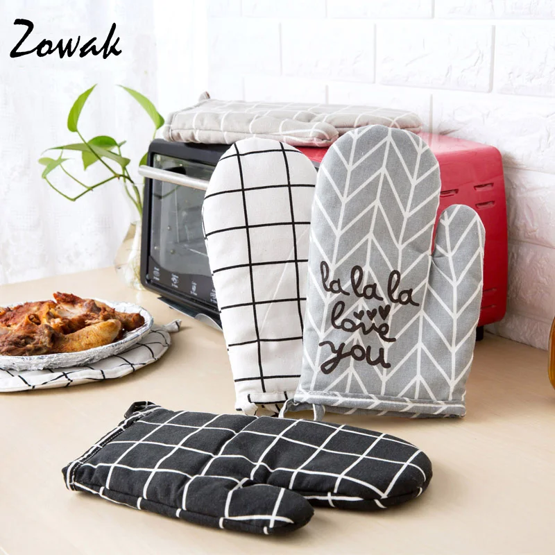 

1pc Cotton Oven Mitts Professional Heat Resistant Cotton Pot holders Gloves Glove Oven Mitt Cooking Gloves Baking Pot Holder