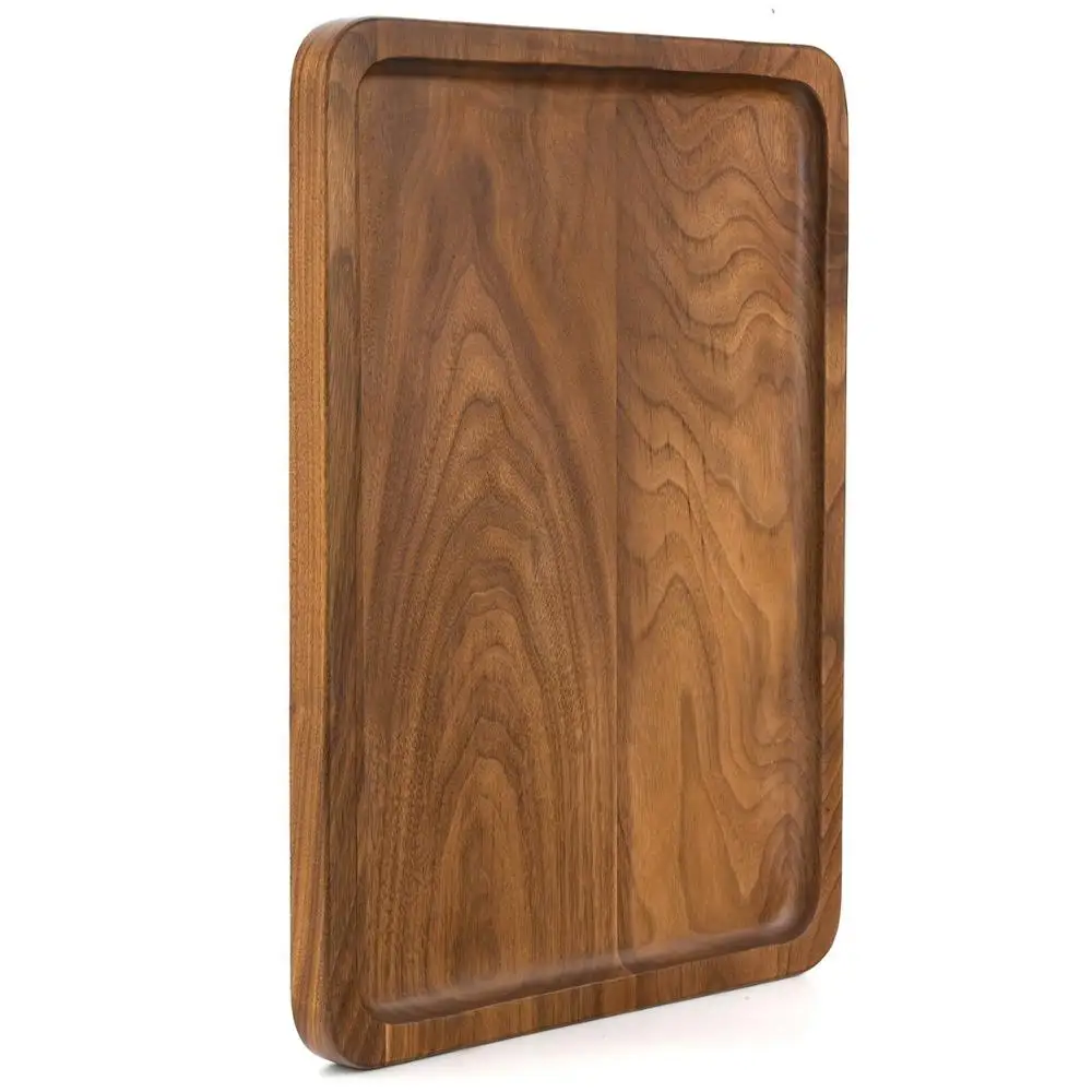 Wooden Trays for Tea Coffee Wine, Wooden Platter, Serving Wooden Board