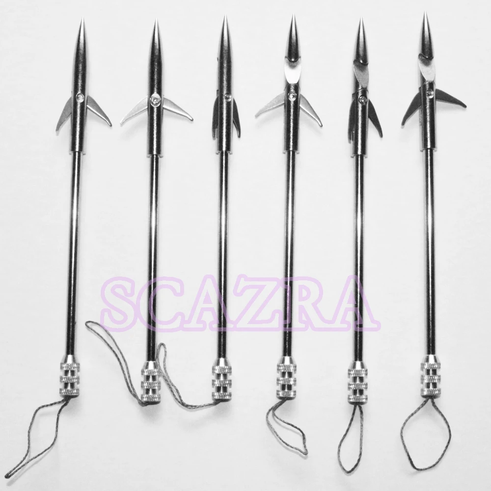 Рыба Инструмент Рыбалка аксессуары 6 шт. Нержавеющая сталь лук Arrowhead Slingshot