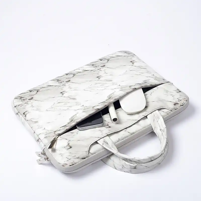 Marble PU Laptop Bag Sleeve 15.6 15 14 