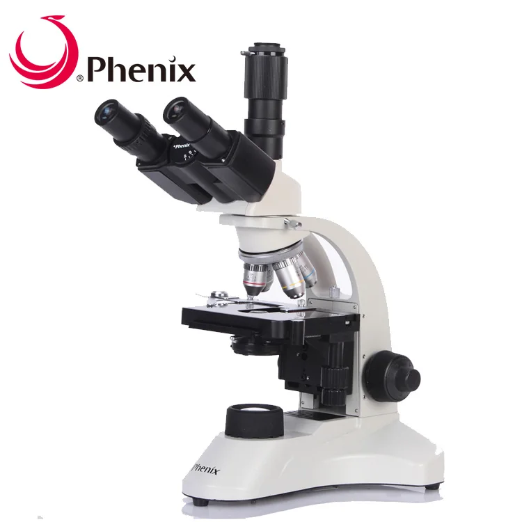 Phenix 1600x Trinocular Microscope LED light for Lab Biological
