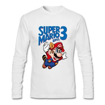 

Super Mario T Shirt Custom Long Sleeve Mens T Shirts Fashion 2019 2019 Hot pp Cotton Funny T-shirts