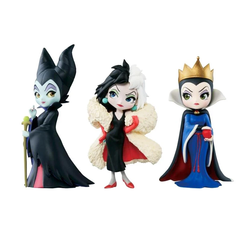 3 шт./набор Q posket Petit Злодеи набор потомков 2 Maleficent Cruella de Vil queen фигурка модель подарок игрушки для детей