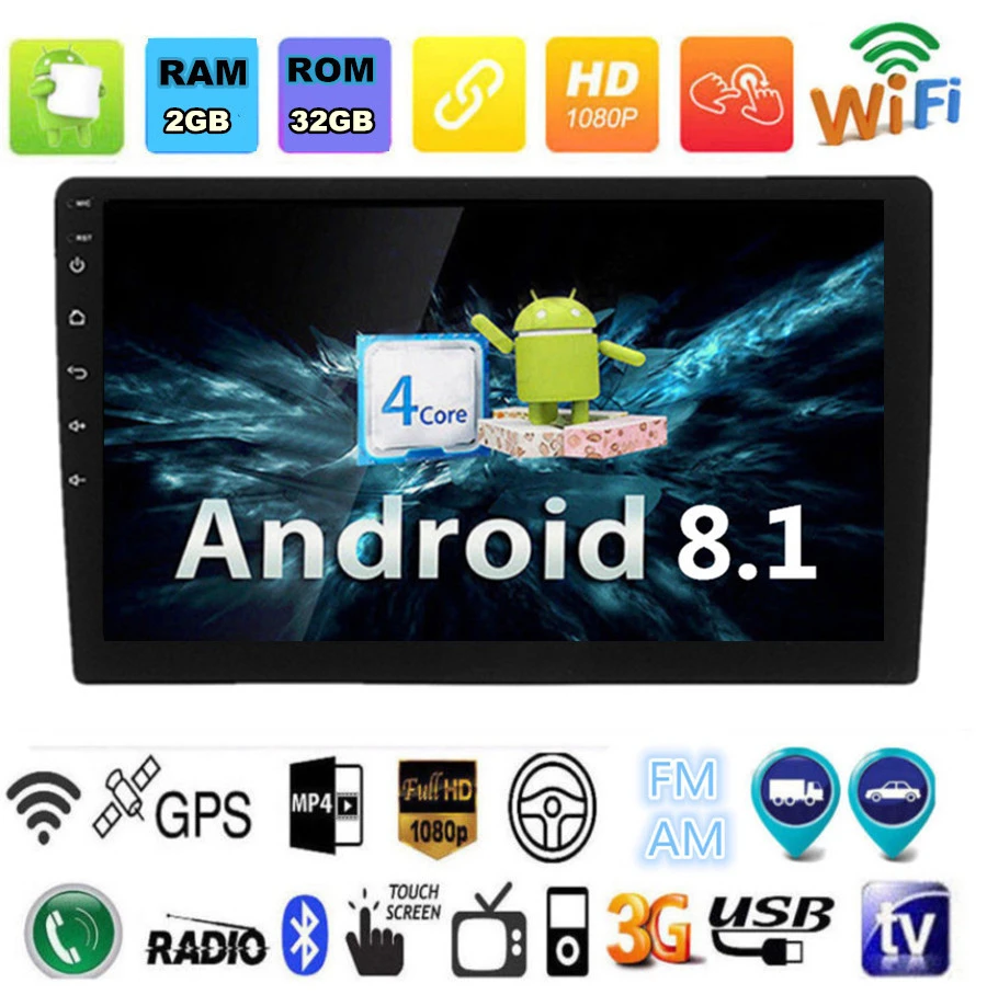 Cheap Universal 1 DIN Android 8.1 10.1" Quad-core RAM 2GB ROM 32GB Adjustable Car Stereo Radio GPS Wifi 3G 4G BT DAB Mirror Link 6 Cheap Universal 1 DIN Android 8.1 10.1" Quad-core RAM 2GB ROM 32GB Adjustable Car Stereo Radio GPS Wifi 3G 4G BT DAB Mirror Link 6