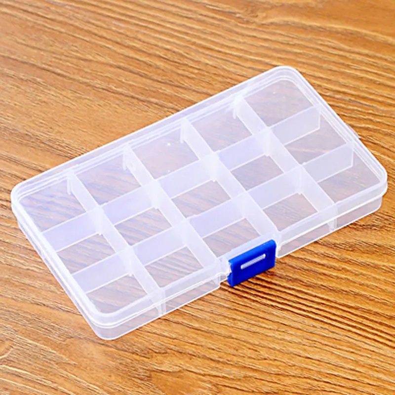 vanzlife medicine box jewelry htransparent storage box home portable mini sorting plastic partition box diamond painting - Color: 15