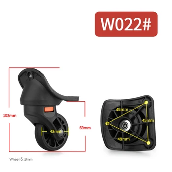 

luggage wheels Replacement suitcase accessories repair makeup trolley casters Aircraft box factory outlet black casters