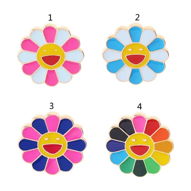

Rainbow Sunflower Metal Enamel Brooch Pin Clothing Bag Hat Badge Decor Jewelry