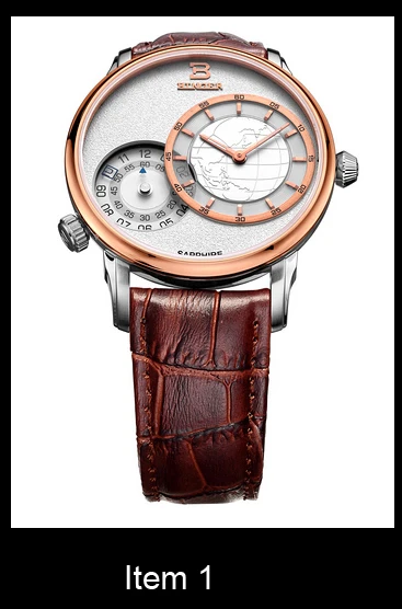 Новые роскошные Брендовые мужские часы с двойным циферблатом, кварцевые часы с золотым сапфировым кожаным ремешком, гарантия 1 год, BG0389 - Цвет: Item 1