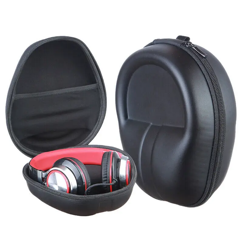 Portable EVA Headphone Earphone Headset Carrying Hard Case Zip Bag Storage Box