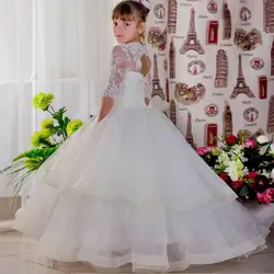Малыш представление банкетного платья кружевные платья для девочек для свадьбы платья для первого причастия для девочек