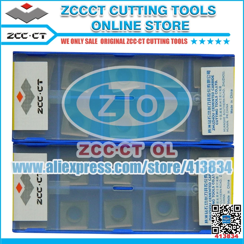 

ZCCCT carbide cnc milling inserts MPHT120408-DM and tool holder 1 pack