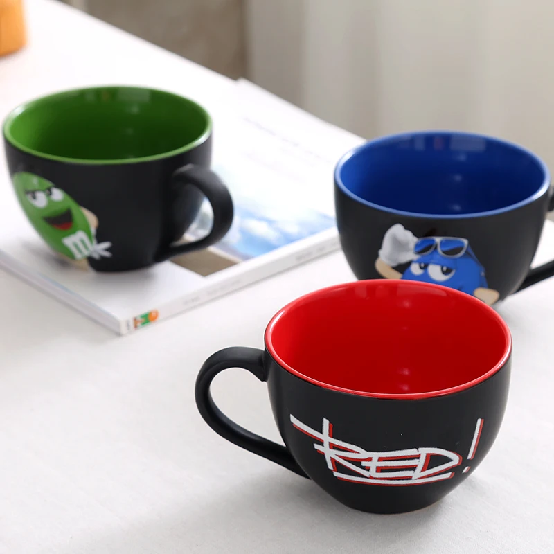 spesifikasi M   M  S MM Kacang Keramik Warna Glasir Kopi Susu Cangkir Air Cangkir Teh Cafe Oatmeal Mug Cangkir Minum