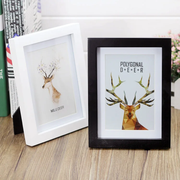 Acheter De haute Qualité En Bois Cadres Photo Noir et Blanc 7 8 Pouces Image Renommée Ornements Accueil Art Décoration De Bureau Cadre Cadeaux