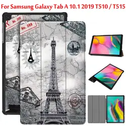 Чехол-книжка для samsung Galaxy Tab A 2019 чехол 10,1 ''T510 T515 смарт-чехол для samsung Tab SM-T510 SM-T515 принципиально Капа