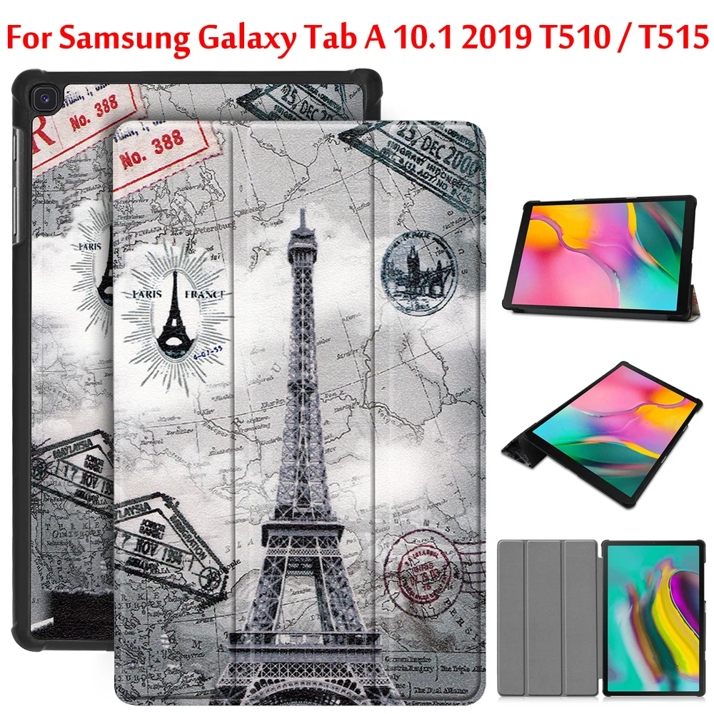Чехол-книжка для Samsung Galaxy Tab A 2019 чехол 10 1 ''T510 T515 умный SM-T510 SM-T515 | Компьютеры и
