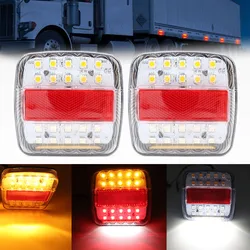 Feu arrière 12V 26led pour remorque camion caravane, clignotant, indicateur de freinage, feu arrière de plaque d'immatriculation 