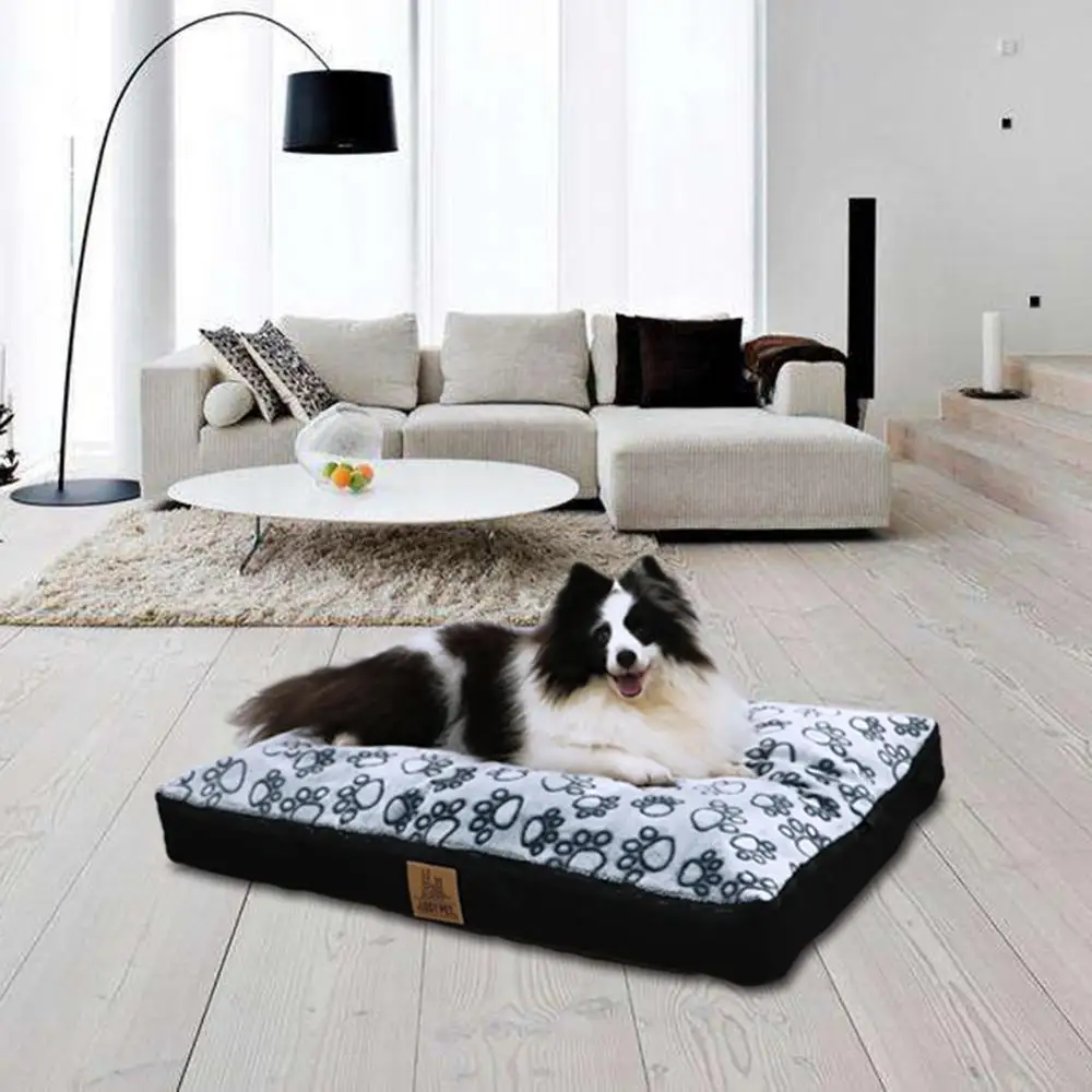 

Pet Bed Filled Cotton Mattress Soft Dog Sleep Pad Washable with Zipper Closing Removable Cover for Dogs, L/ XL/ XXL/ XXXL