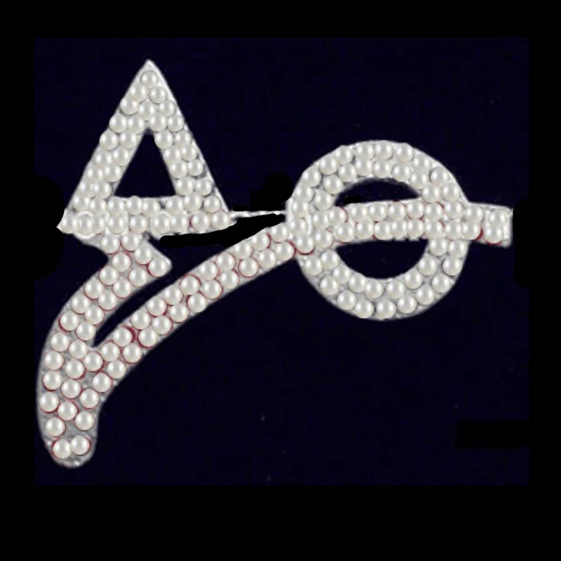 

Delta Sigma Theta Letter Pearl Brooch pin Jewelry