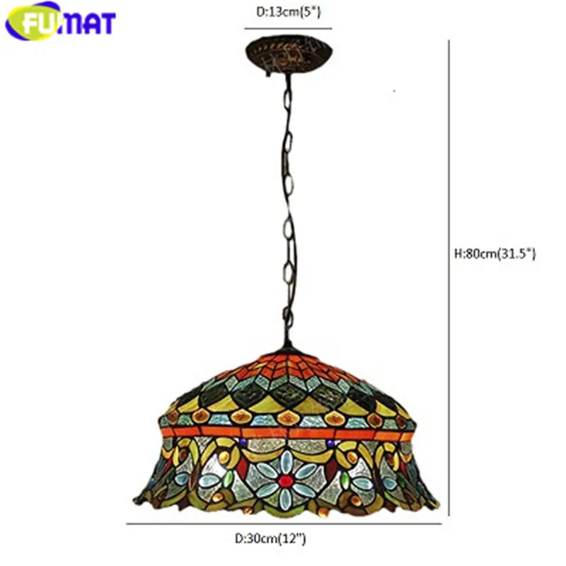 SizeStained Glass Pendant Light5