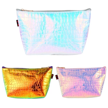 

Sell at a loss! Hologram Holographic Pencil Pen Case Bag Cosmetic Makeup Storage Bags Purse Make Up Bag for Girl