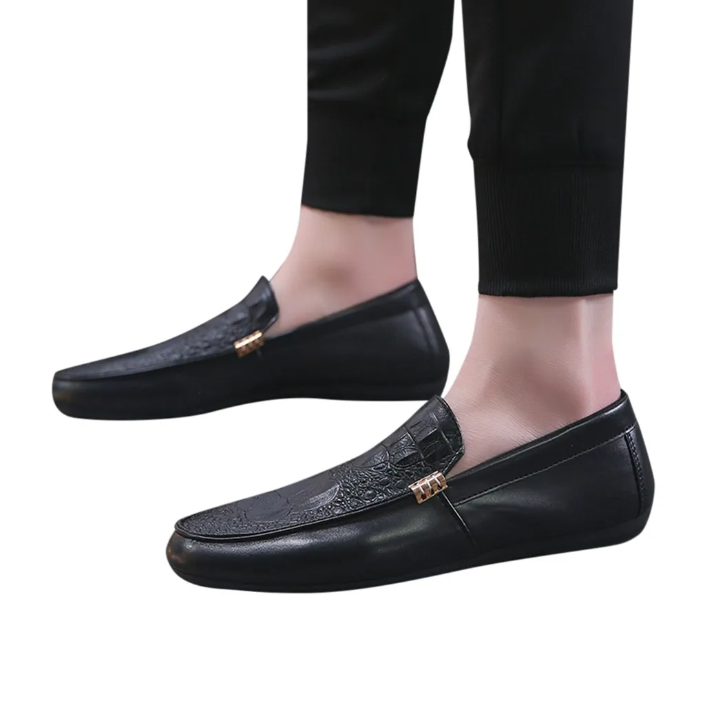

2019 Men's Shoes Moccasins Genuine Leather Casual Shoes Male Flats Oxfords Driving Shoes Men Loafers Slip On Wedding #G4
