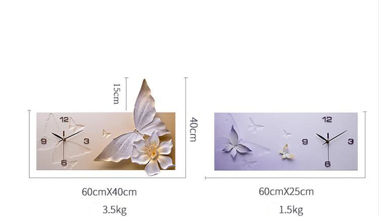 Современные настенные часы с тиснением из смолы, настенные вешалки для гостиной, спальни, декоративные часы, настенные фрески, украшения, настенные наклейки для отеля, искусство