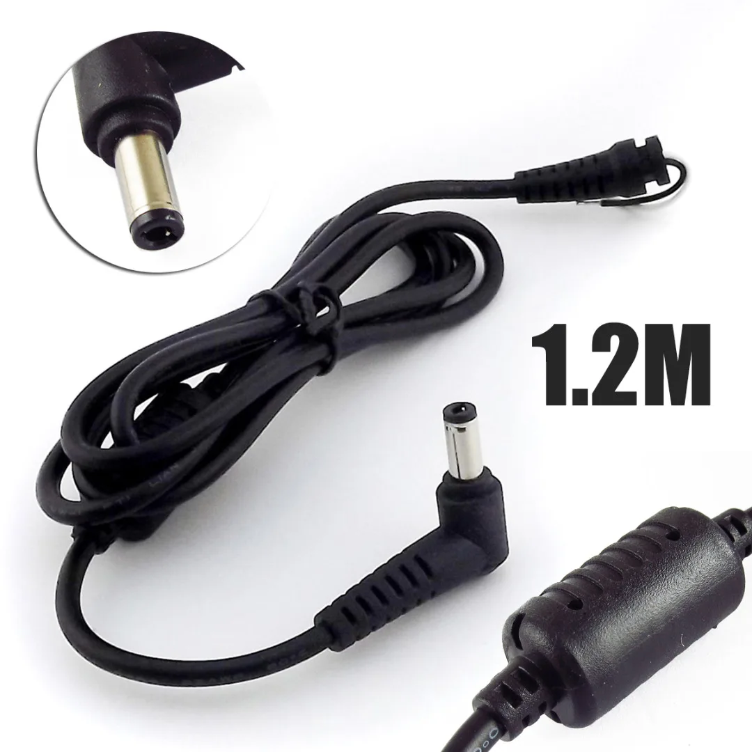 

1pc Professional 90 Degree Right Angle Black Cable 5.5x2.5mm DC Tip Plug Connector Cable Cord For Toshiba Asus Laptop Adapter