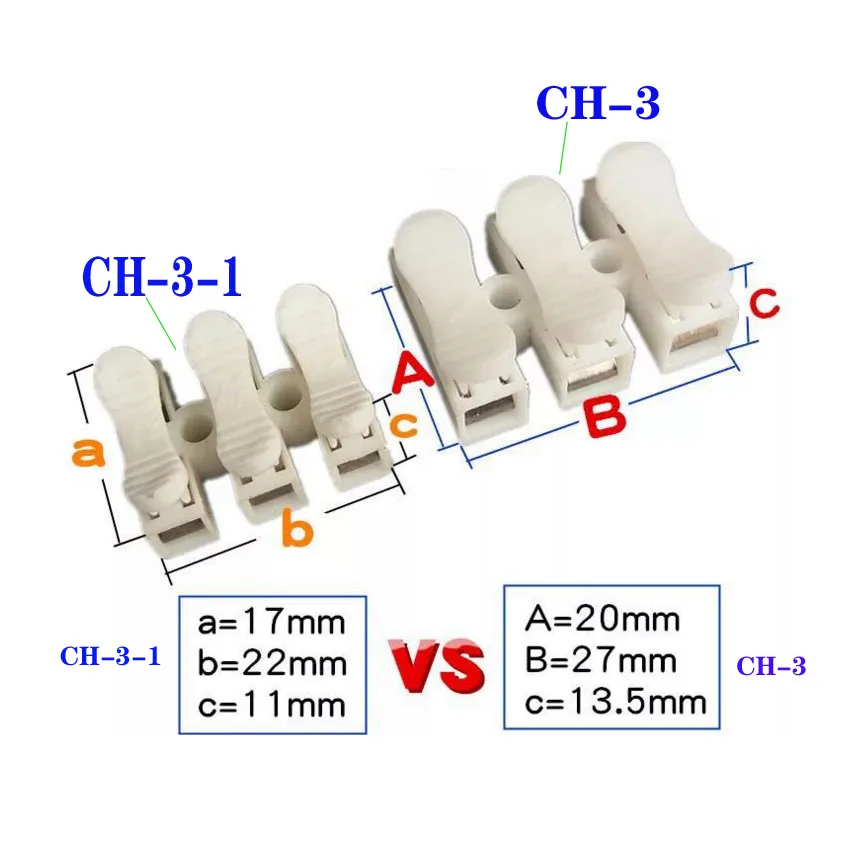 20 шт./лот светодиодные полосы света Быстрый провод Соединительный CH-3 CH-2 Весна провода разъемы зажим для электрического кабеля клеммный блок разъем