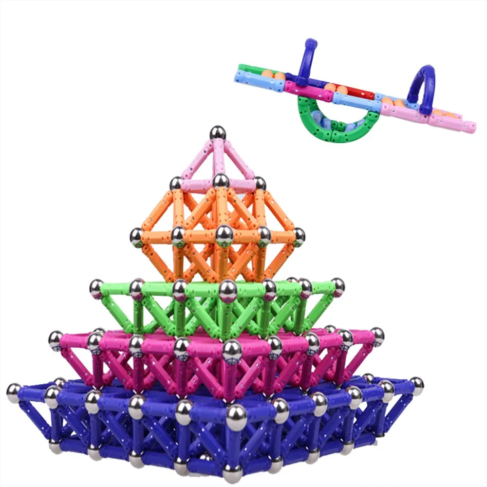 438 шт. магнитные строительные блоки металлические шары дизайнерские строительные игрушки Обучающие Развивающие DIY замок детские игрушки подарок