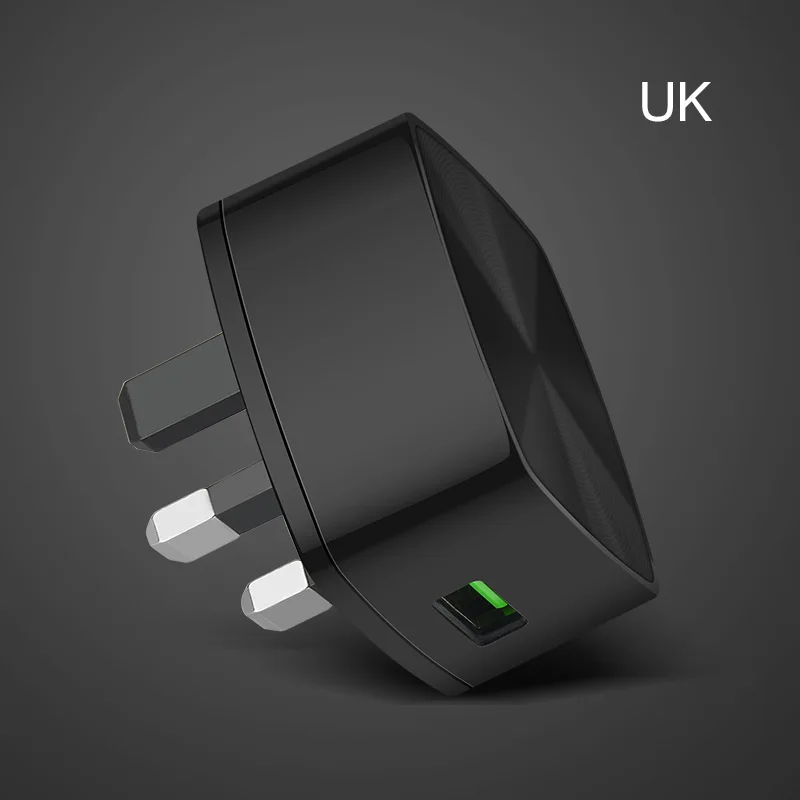 HOCO QC3.0 Быстрая зарядка Универсальное USB настенное зарядное устройство EU US UK портативные вилки для iPhone X 8 samsung Xiaomi huawei зарядный адаптер - Тип штекера: UK