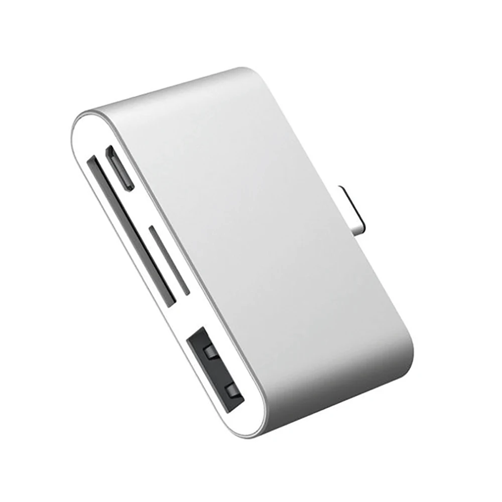 USB to Type-C Adapter with SD TF Card Reader, Mini Aluminum USB-C Hub OTG Reader 4 in 1 for Laptop Tablet Smartphone USB to Type-C Adapter with SD TF Card Reader, Mini Aluminum USB-C Hub OTG Reader 4 in 1 for Laptop Tablet Smartphone