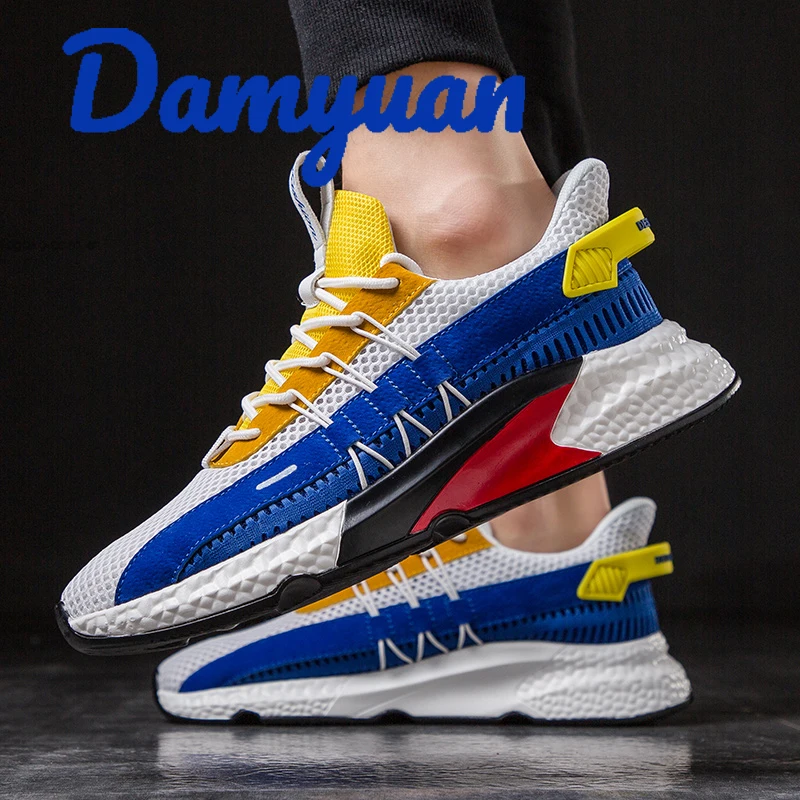 Damyuan/Новинка года; модная Классическая Летняя обувь для мужчин; комфортная дышащая повседневная легкая обувь из сетчатого материала