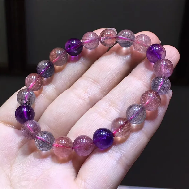 Natural Super Seven Melody Stone Rutilated Quartz Bracelet (4)