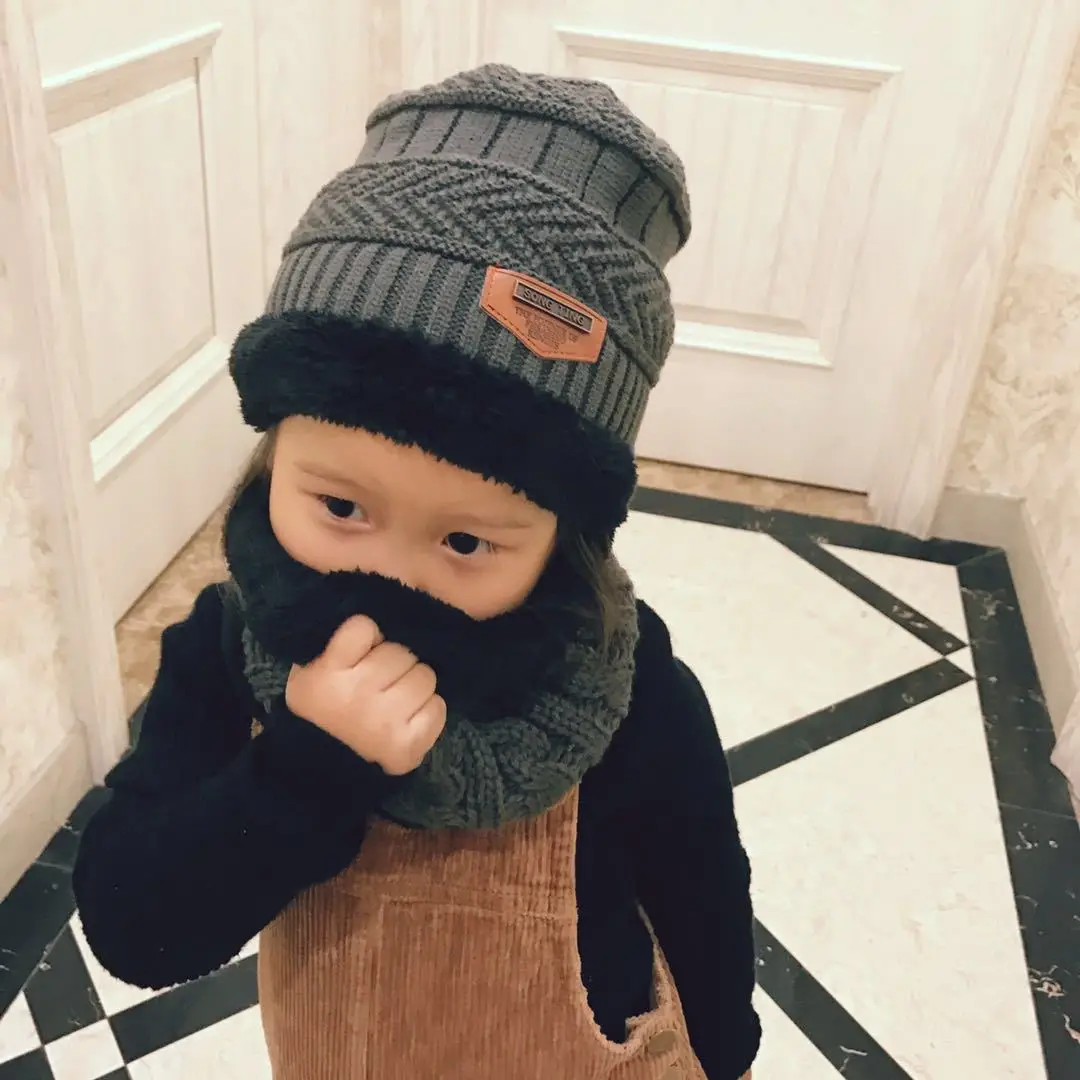 Gorro de Inverno Chapéu de Malha Chapéu de Inverno Conjunto de Bola de Cabelo Feminino Cachecol Moda Espessamento Chapéu Coleiras Pom lã 2 de inverno feminino chapéu de malha cachecol
