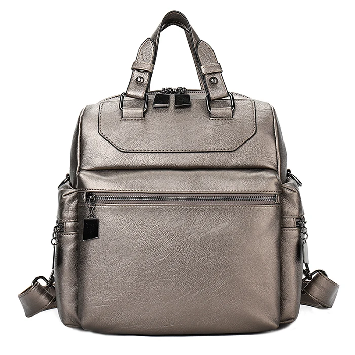 

2018 new fashion ladies leather backpack bag simple fashion college style large-capacity handbag shoulder bag ladies big bag