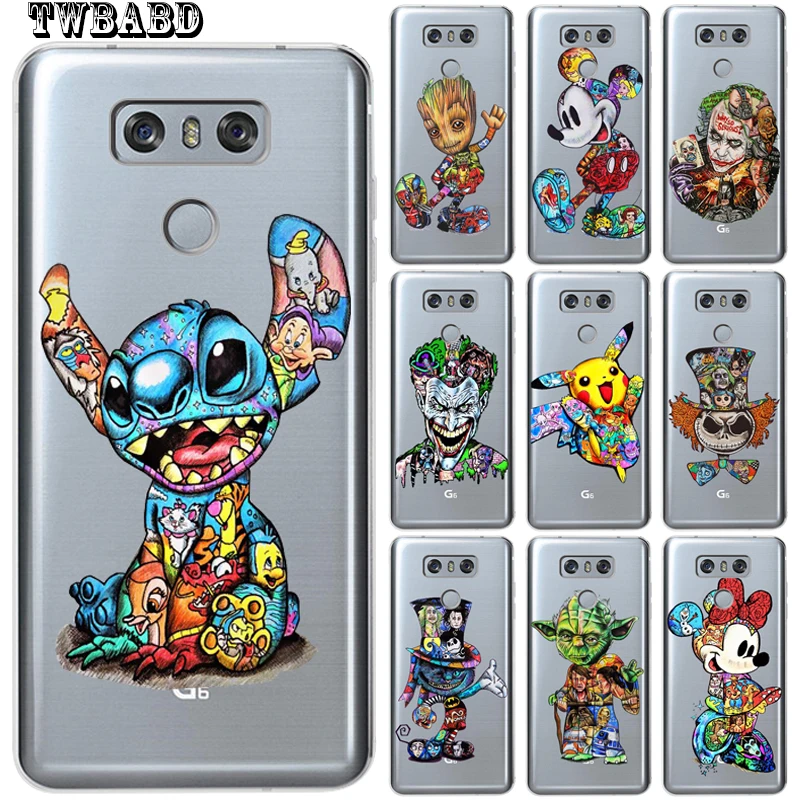 

Luxury Stitch Minnie Mickey Phone Case For LG G3 G4 G5 G6 G7 V30 Q6 Q8 K7 K8 K10 2017 X Screen Power 2 3 Etui Capa