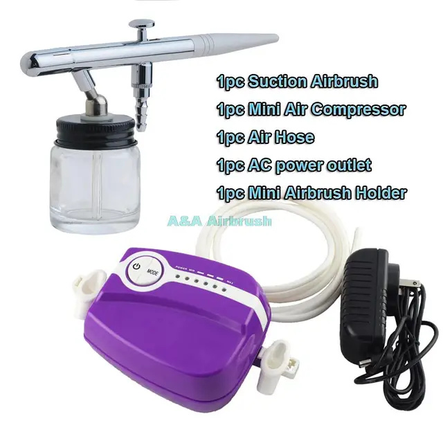 Airbrush Temporary Tattoo Kit with Mini Airbrush Compressor Kit 0.35mm