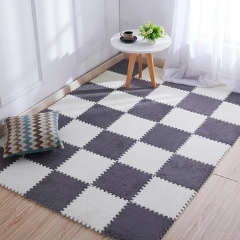 

30cm*30cm Living Room Bedroom Children Kids Soft Carpet Magic Patchwork Jigsaw Splice Heads Climbing Baby Mat 1pcs