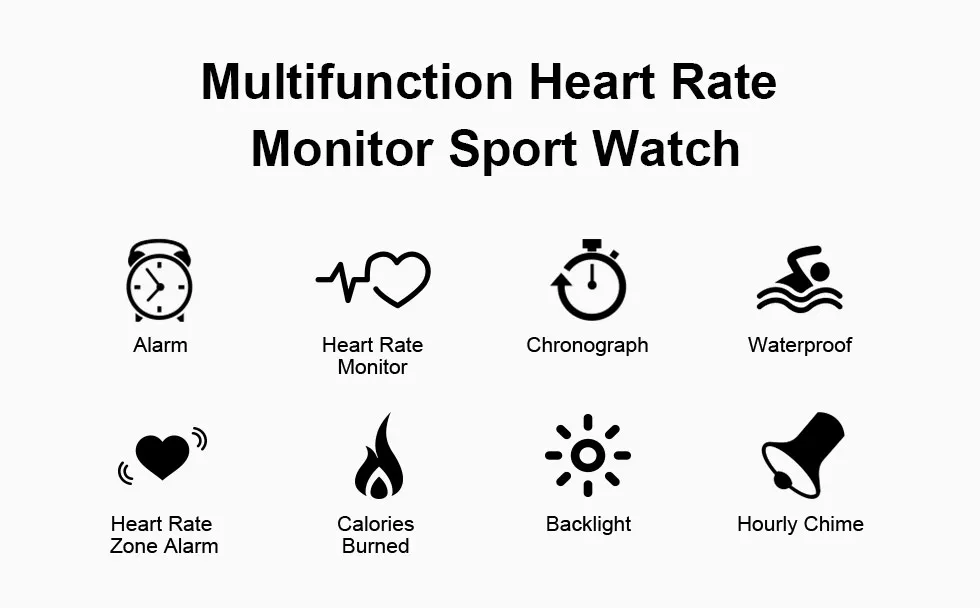 EZON мужские часы T007 монитор сердечного ритма цифровые часы секундомер для бега спортивные наручные часы с нагрудным ремешком Relogio Masculino