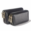 Classic New Double Zip Men's Genuine Cow Leather Car Key Holder Multifunction Housekeeper High Class Motor Key Case 5