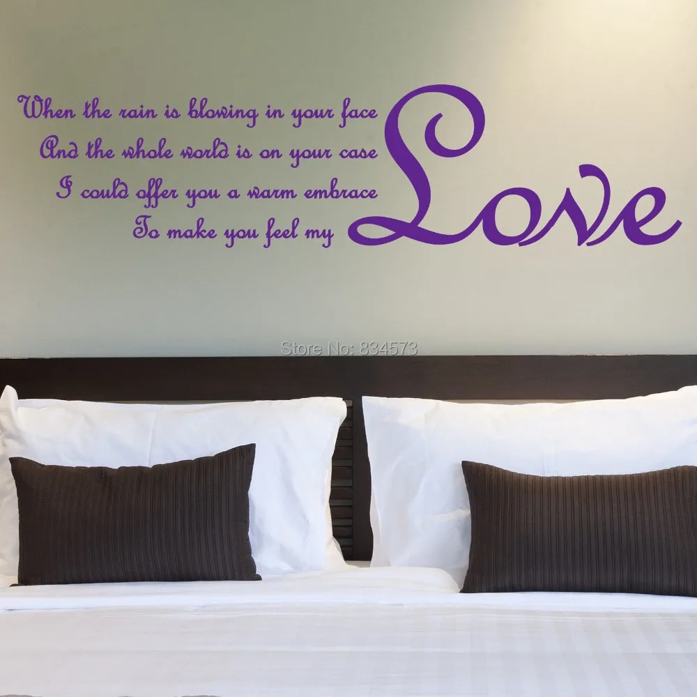ADELE Make You Feel My Love Lyrics Wall Art Stickers Decal Home DIY