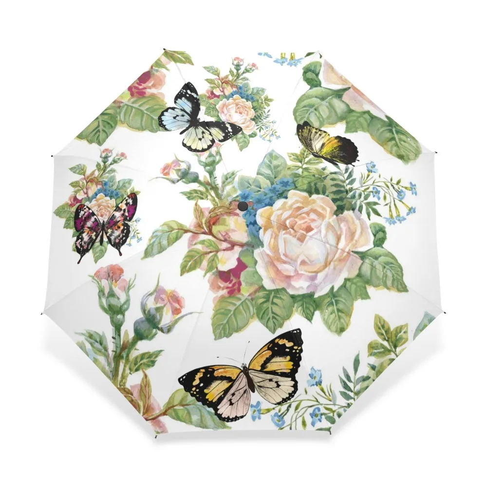 Folding Umbrella Butterfly Chuva Parasol 1