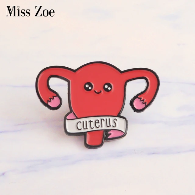 cuterus Enamel pin Women female uterus womb Brooches Gift Feminism icons Pin Bad cuterus Enamel pin Women female uterus womb Brooches Gift Feminism icons Pin Bad
