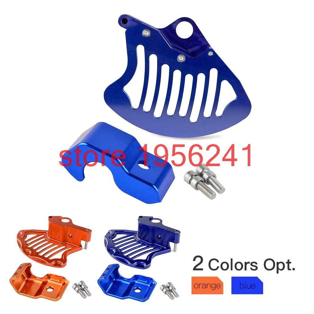 

NICECNC CNC Front Brake Disc Rotor Guard & Lower Right Fork Leg Protector For Husaberg FE TE TC FC 125 250 350 450 501 2009-2014