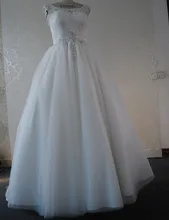 2016 New Vestido De Noiva Retro Cap Sleeve Ball Gown Wedding Dresses Luxury Pealrs Zipper Back Design Bridal Custom Size 2-28w